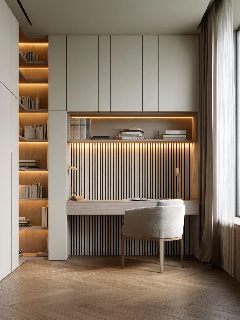 Modern Home Office Interior Print. poster detail
