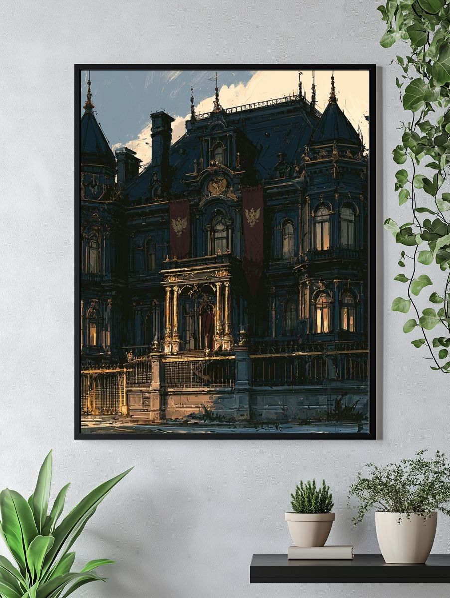 Haunted Mansion Architecture Print. — room view 4