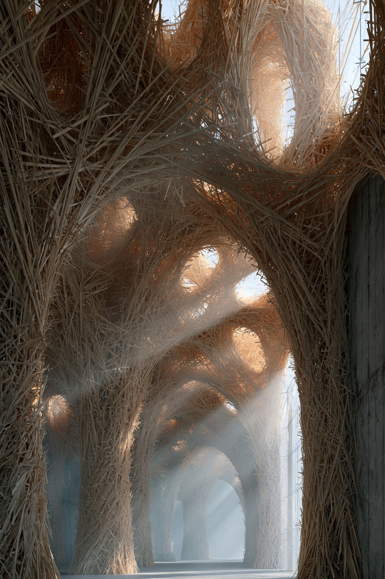 Straw Archway Interior Print. poster detail