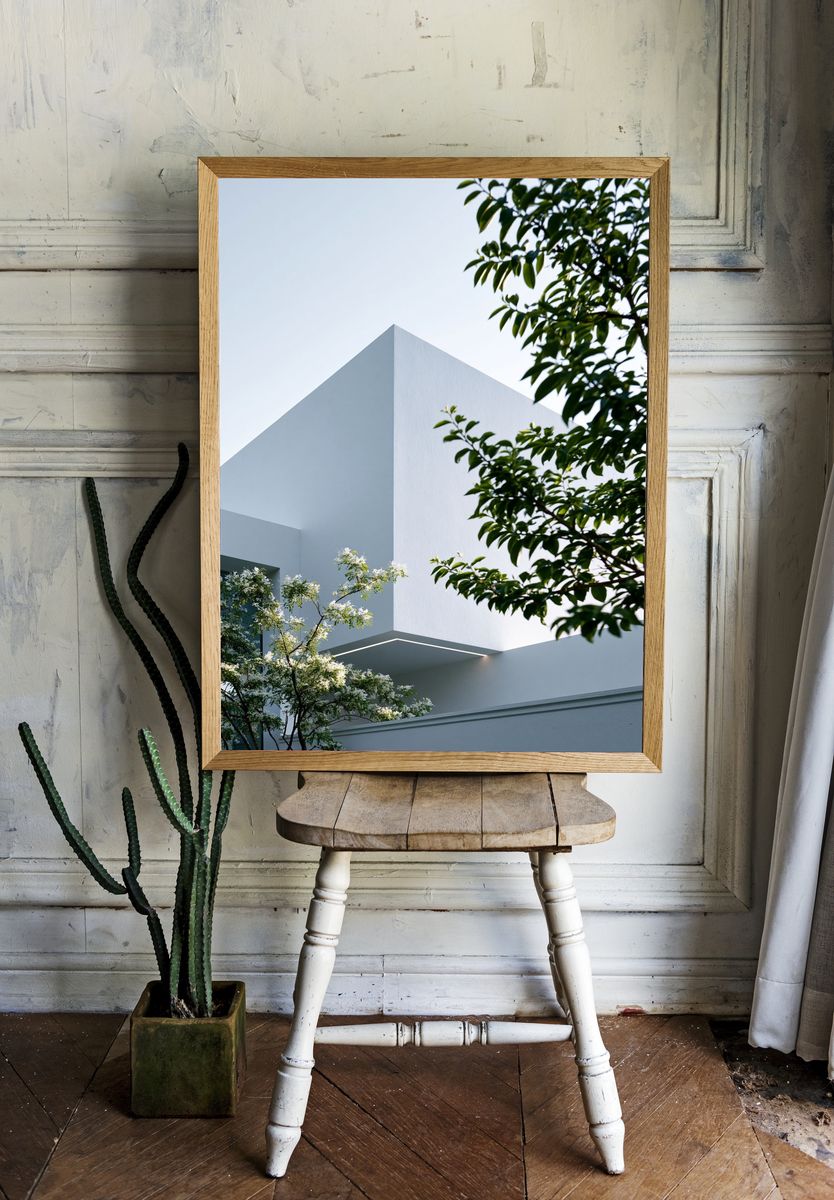 Modern Courtyard Architecture Print. — room view 1