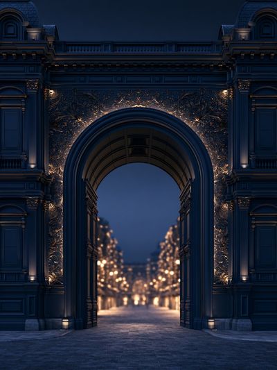 Grand Archway at Dusk Print.