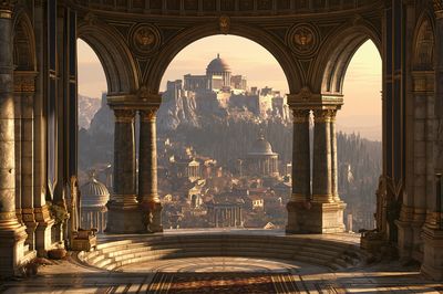 Ancient Citadel Vista Print. poster
