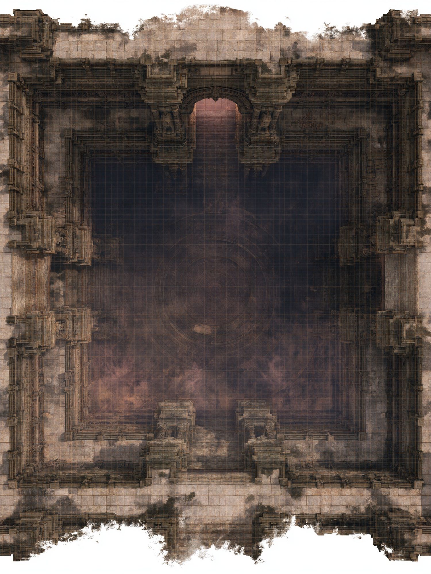 Ancient Temple Portal Abstract Print. poster — architecture art