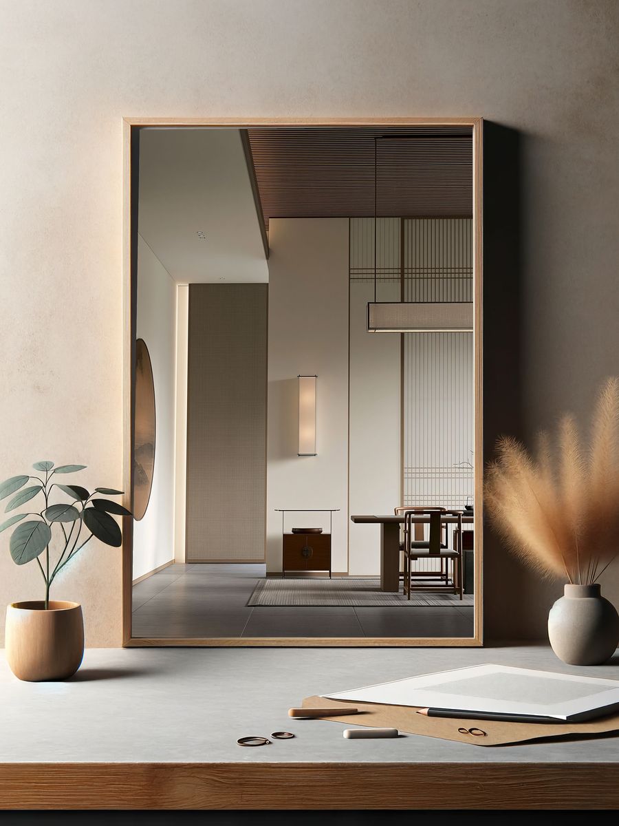 Japandi Dining Room Interior Print. — room view 2