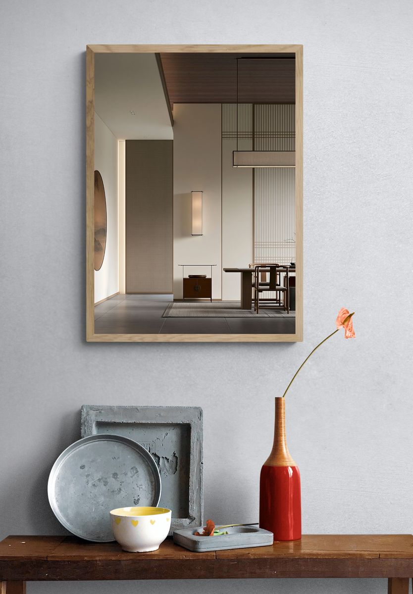 Japandi Dining Room Interior Print. — room view 3