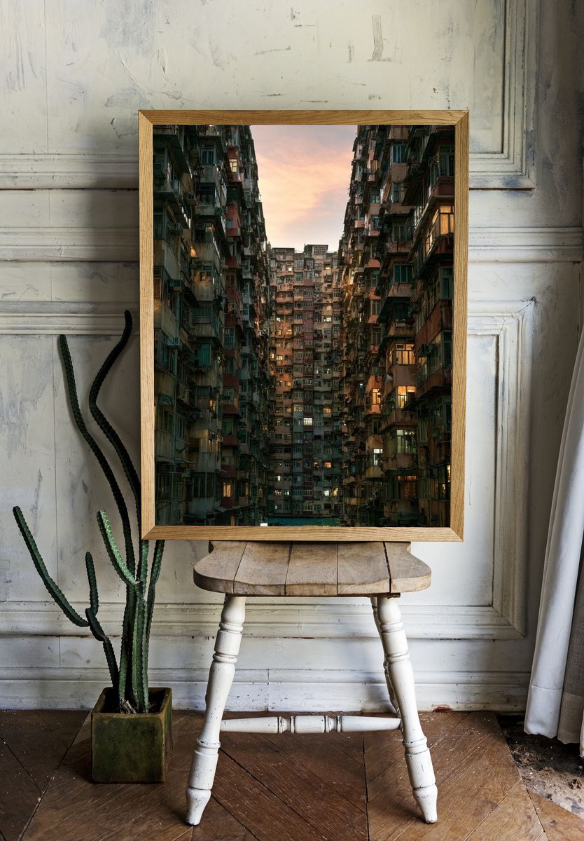 Dense Urban Apartment Blocks Poster. — room view 1