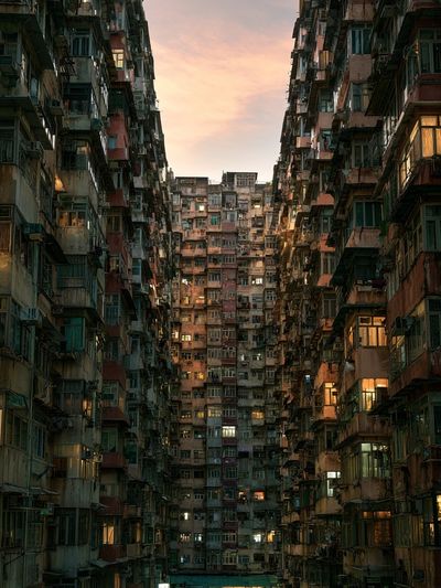 Dense Urban Apartment Blocks Poster. poster