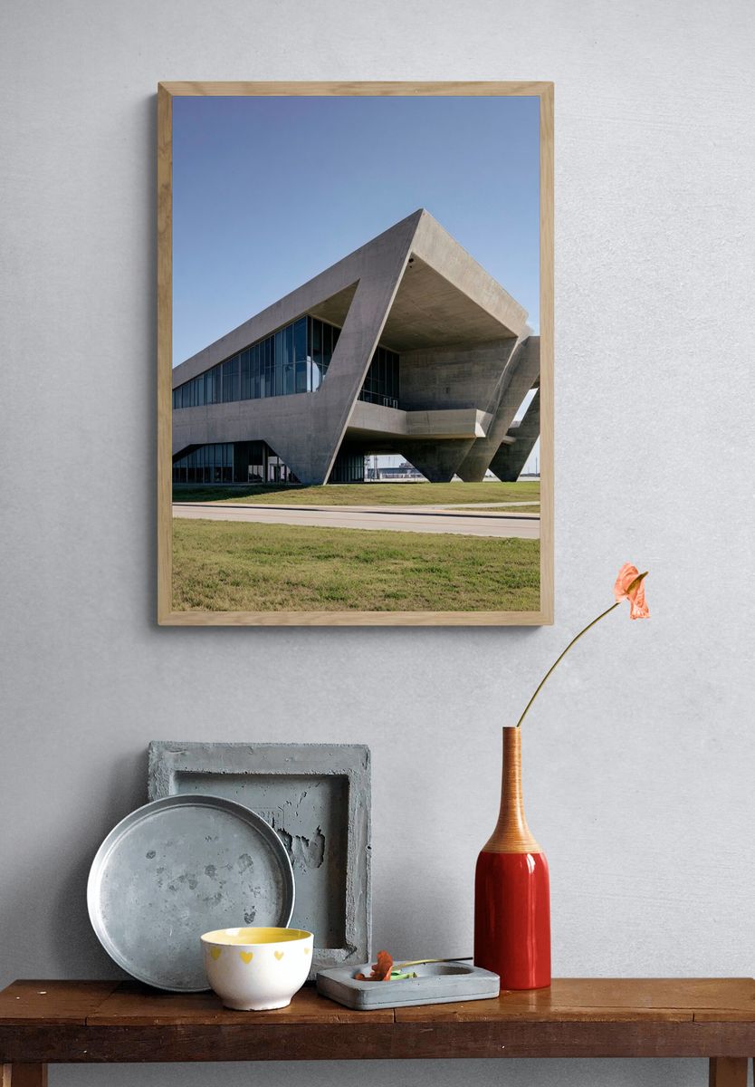 Brutalist Concrete Architecture Poster. — room view 3
