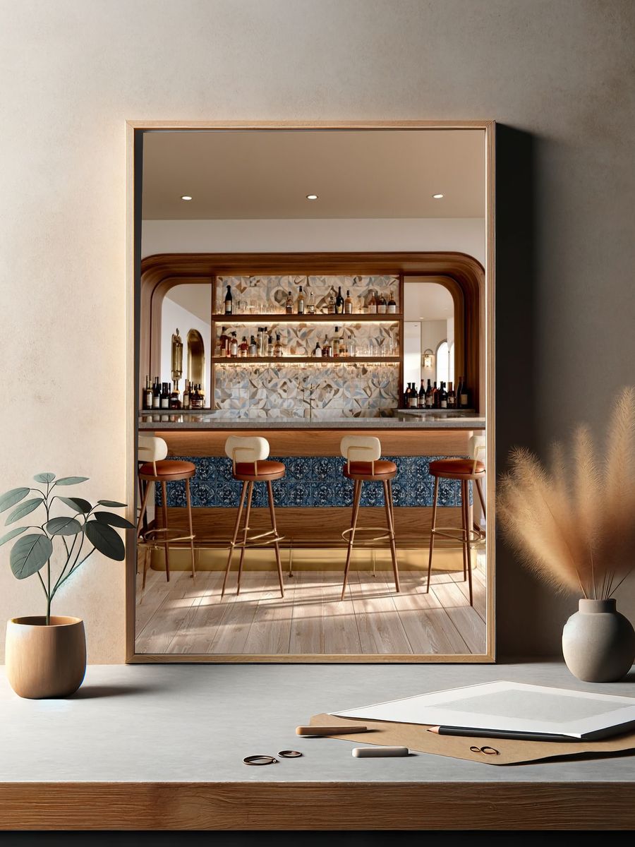 Elegant Home Bar Interior Poster. — room view 2