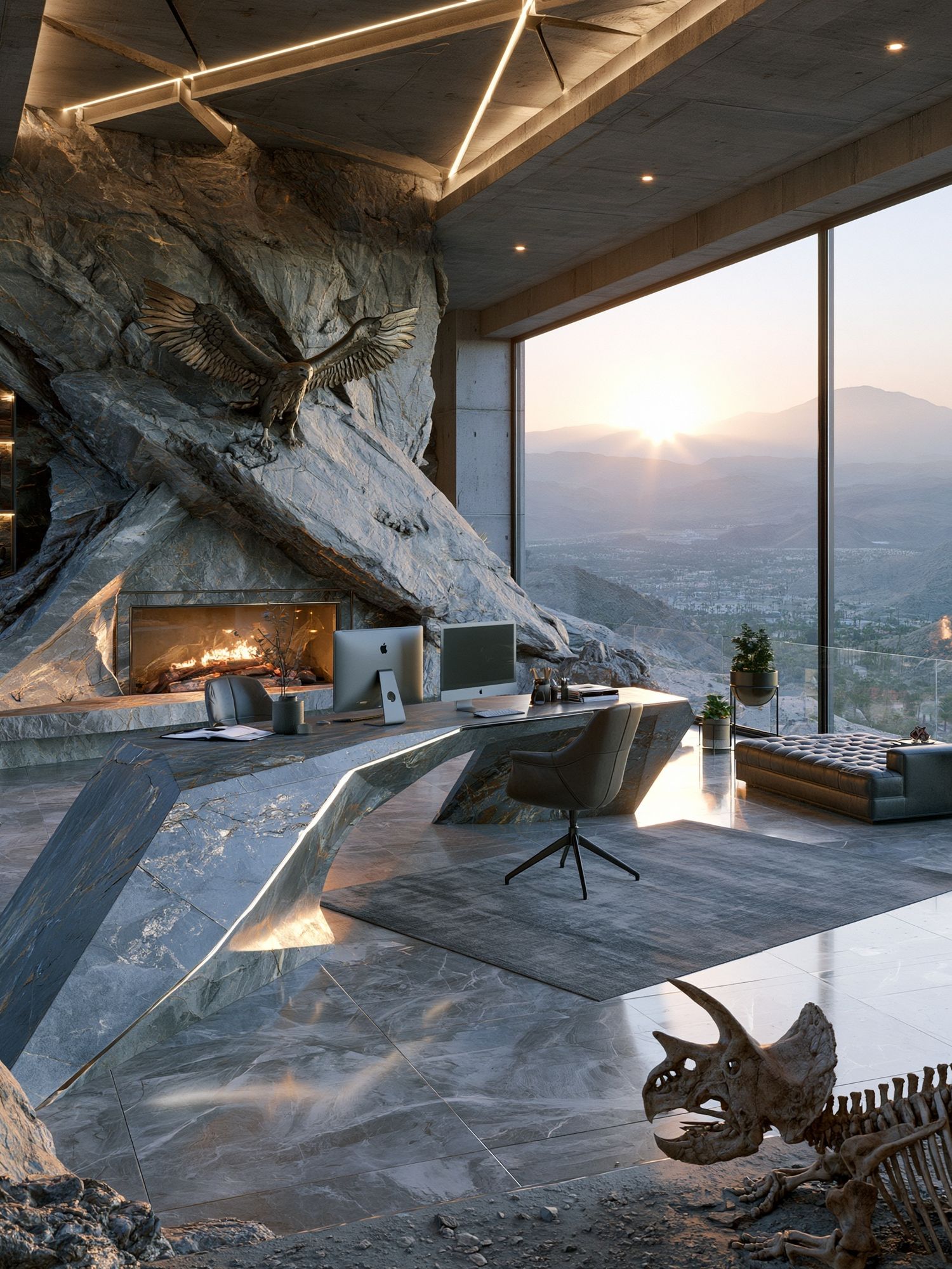Eagle Cliff Office Interior Print. poster — architecture art
