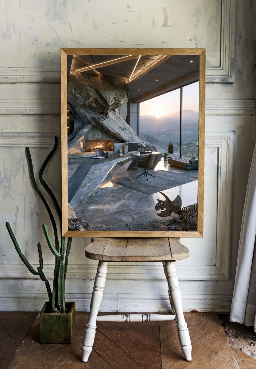 Eagle Cliff Office Interior Print. — room view 1