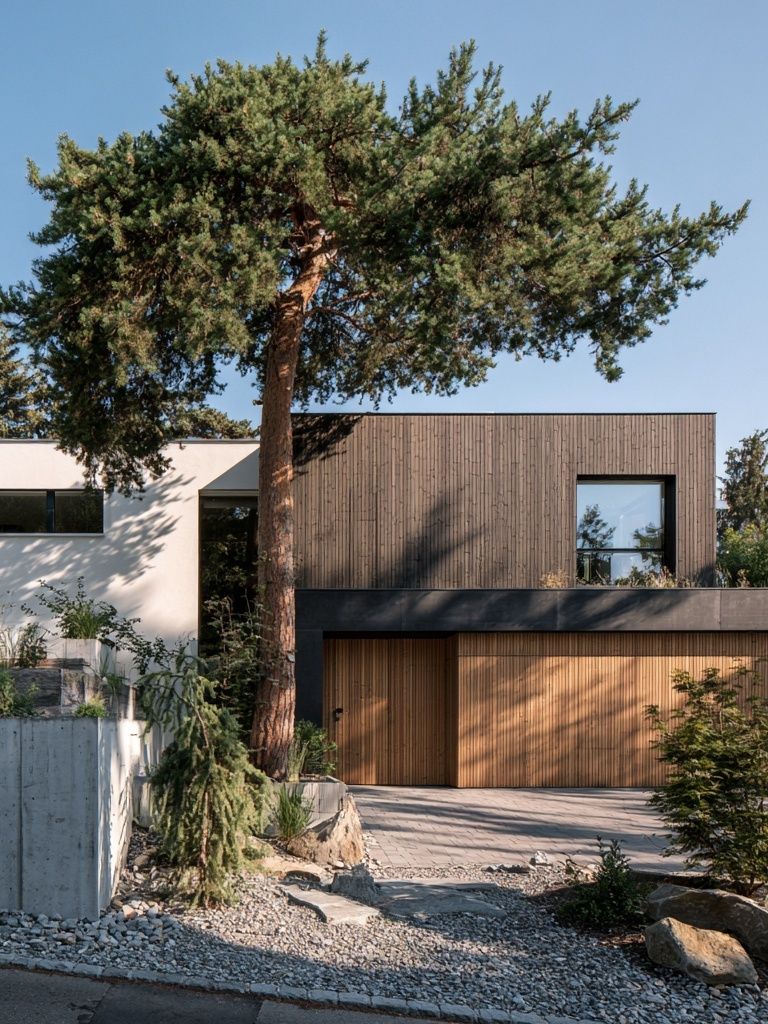 Modern House in Pines Photography Poster. poster — architecture art
