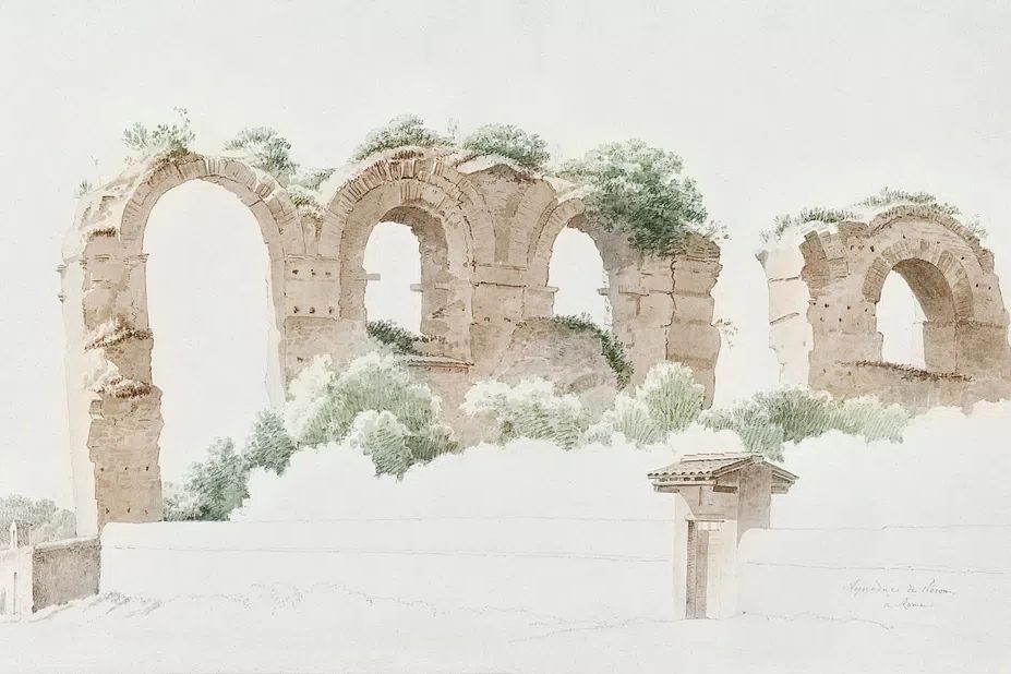 Part Aqueduct Rome (ca. 1809–1812). poster — architecture art