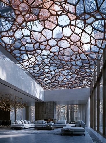 Modern Atrium Interior Photography Poster. poster — architecture art