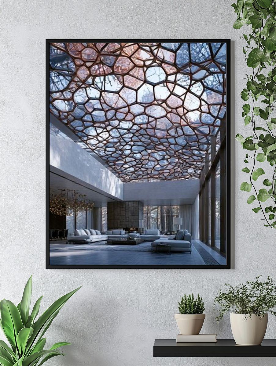 Modern Atrium Interior Photography Poster. — room view 4