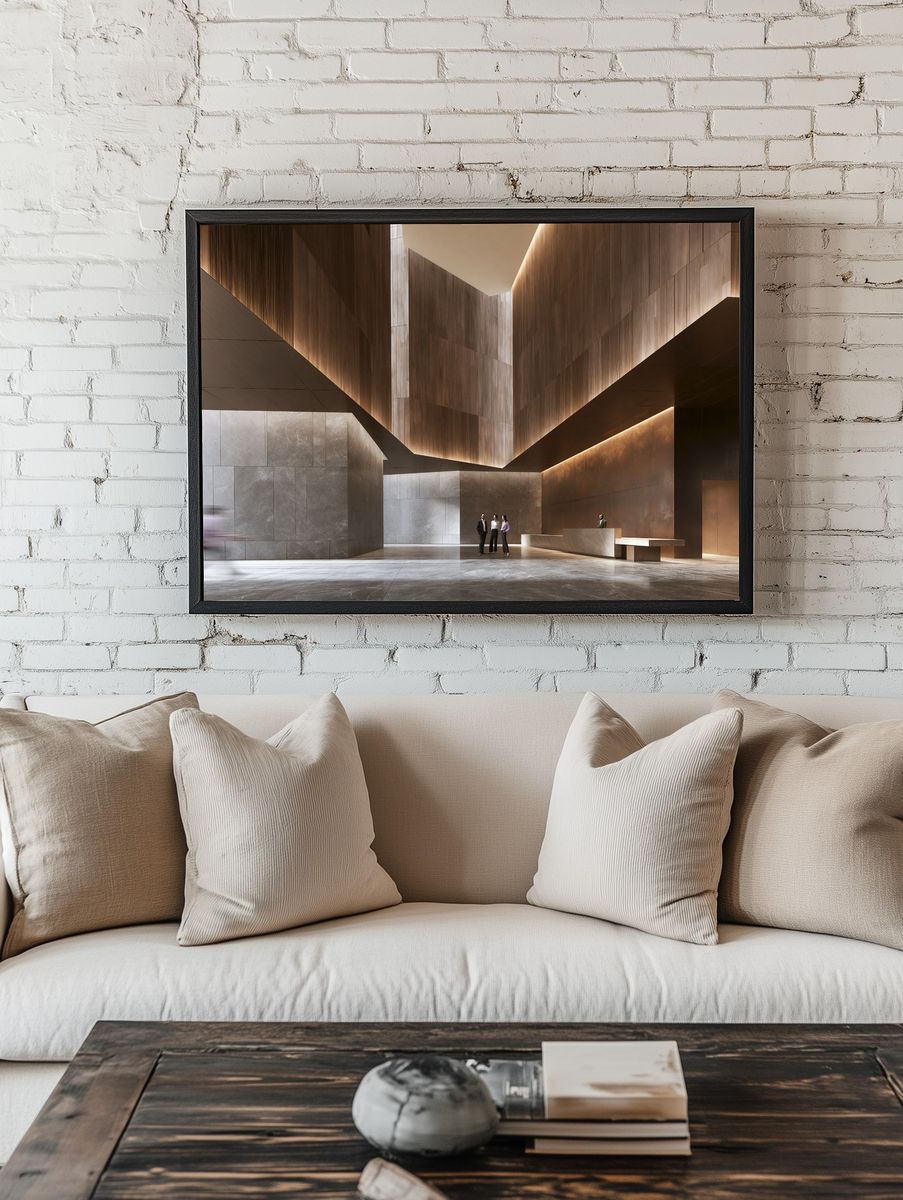 Modern Atrium Interior Poster. room preview