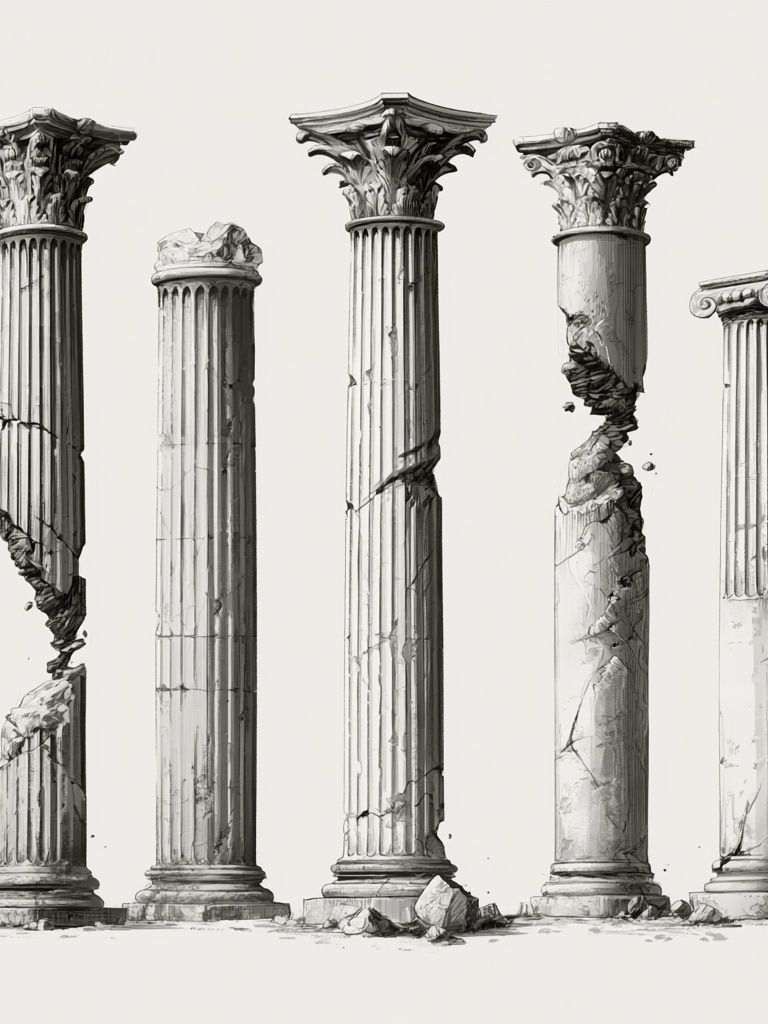 Broken Classical Columns Print. poster detail