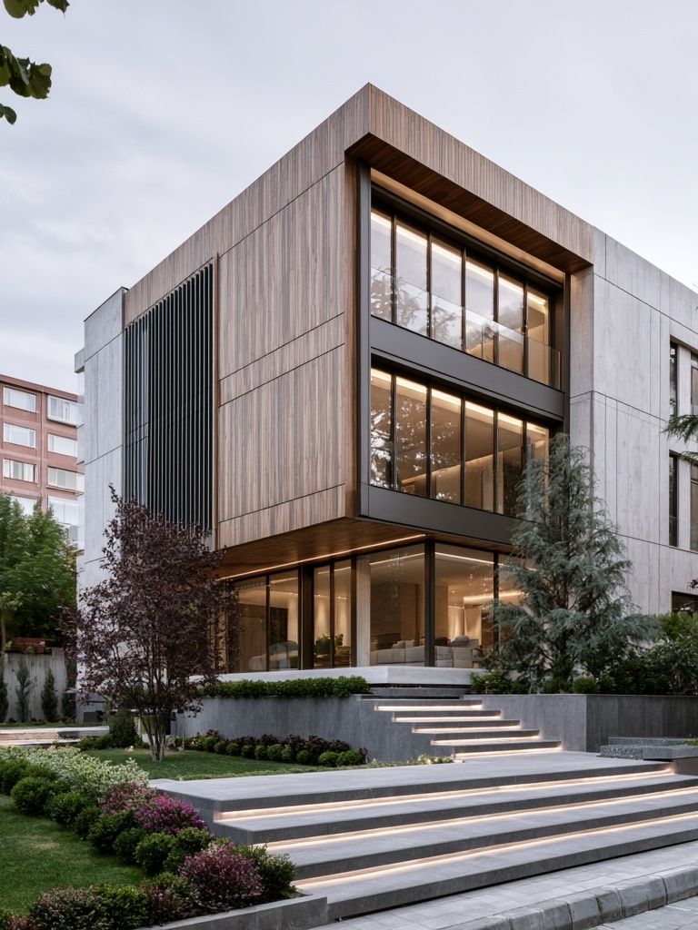 Modern House Exterior Photography Poster. poster — photography art