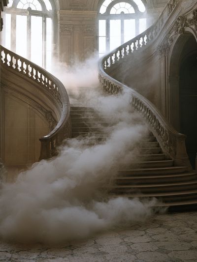 Grand Staircase in Mist Photography Poster. poster