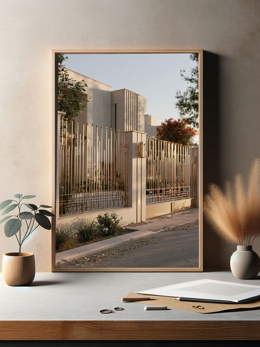 Modern Villa Facade Photography Poster. — room view 2