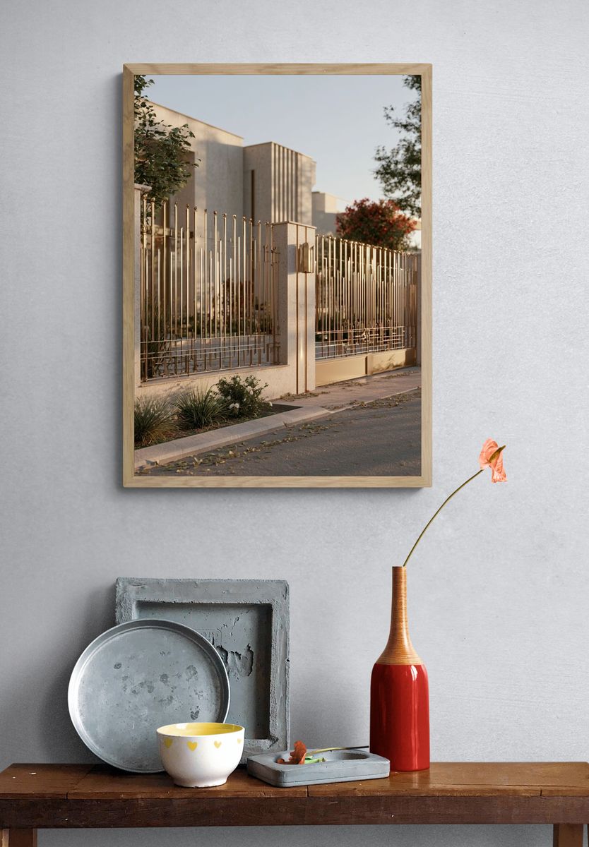 Modern Villa Facade Photography Poster. — room view 3