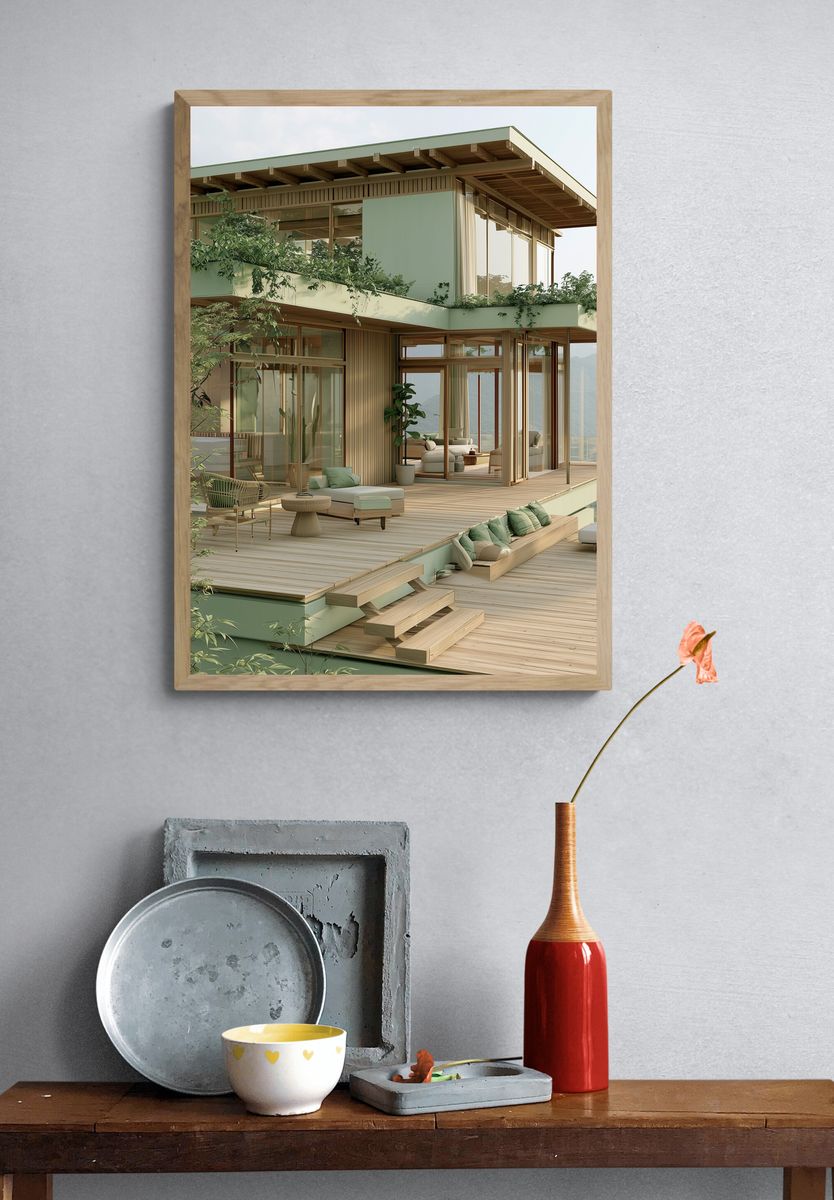 Modern Mountain Villa Photography Poster. — room view 3