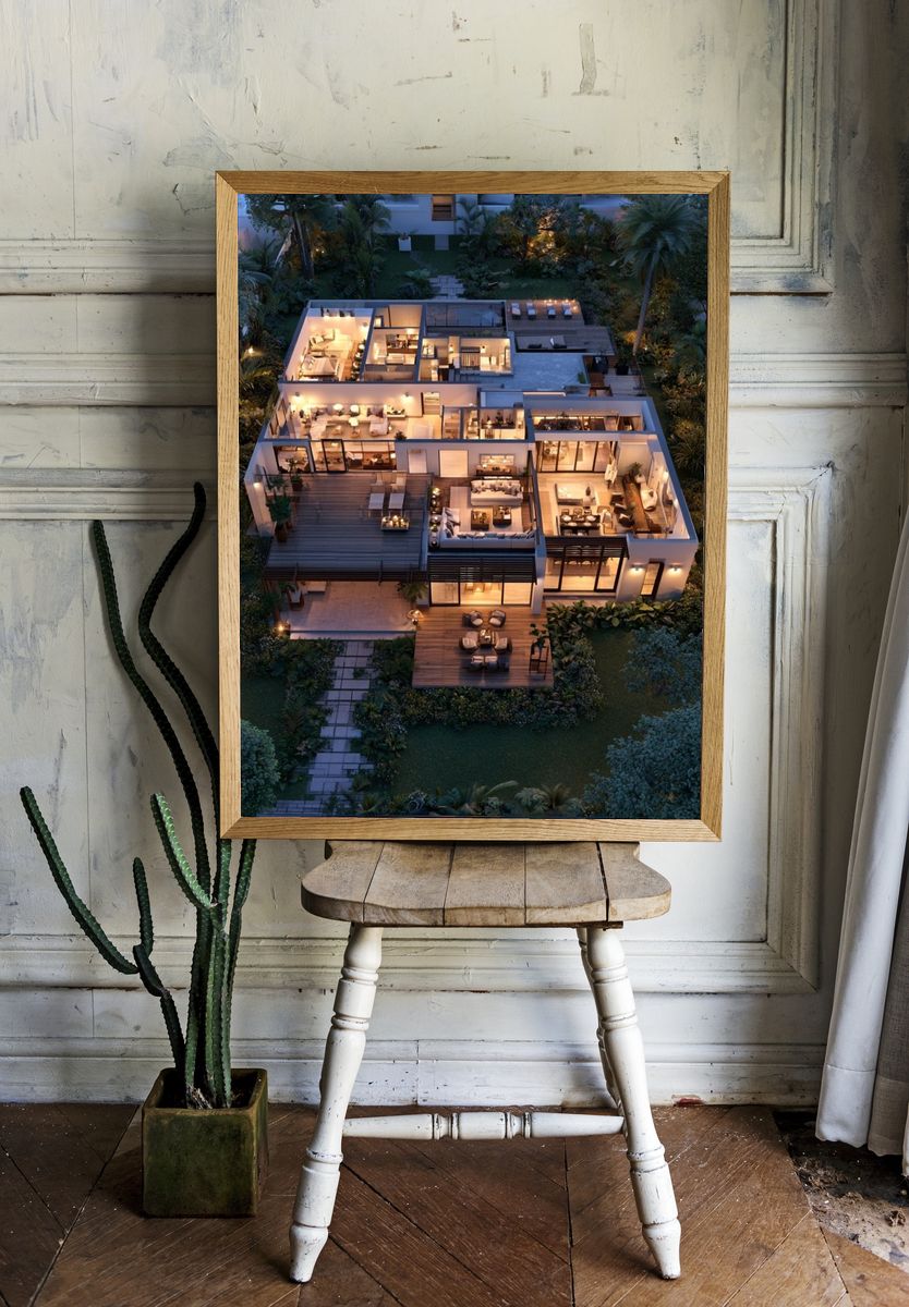 Modern Tropical Villa — Photography Print. — room view 1