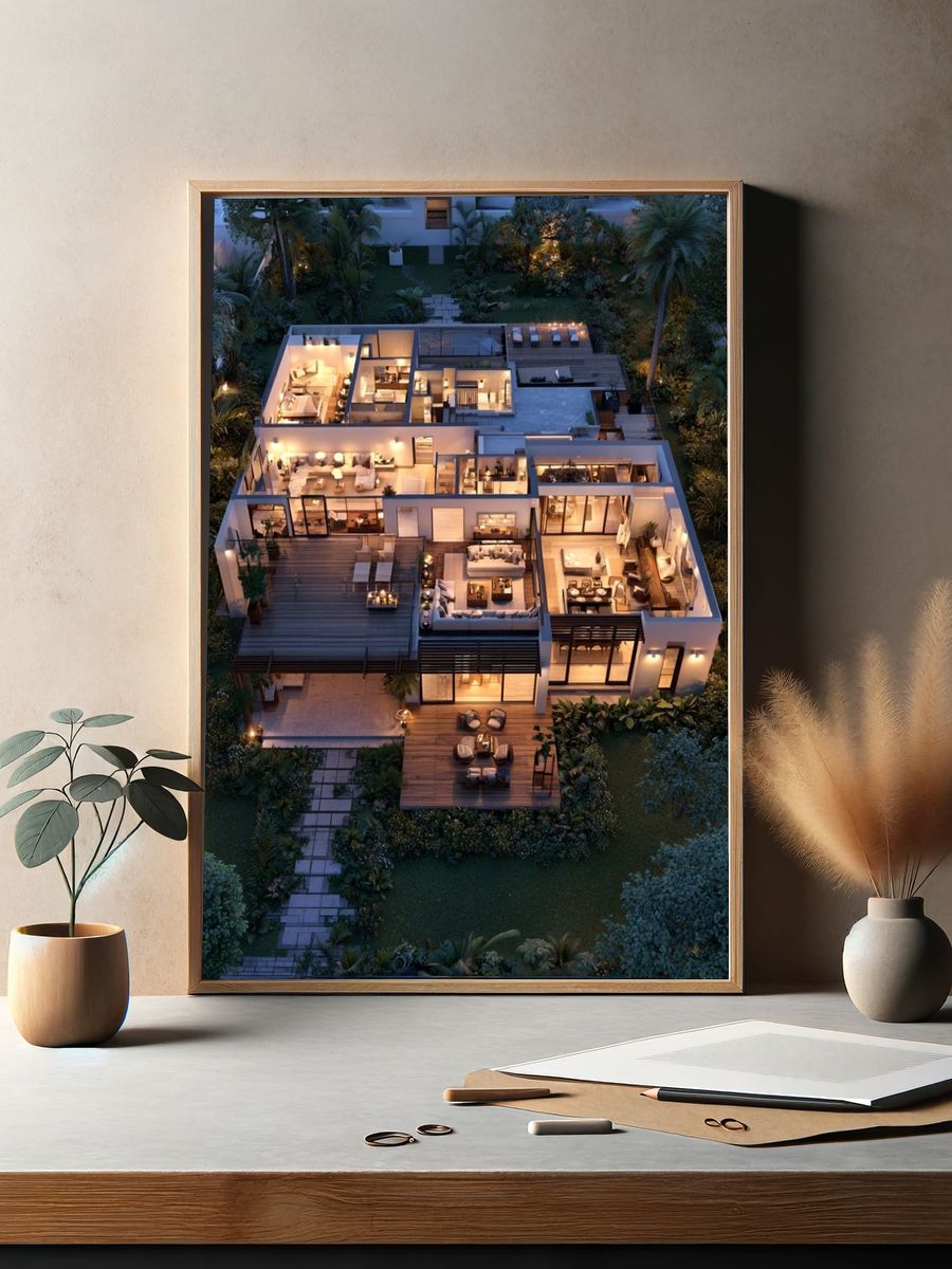 Modern Tropical Villa — Photography Print. — room view 2