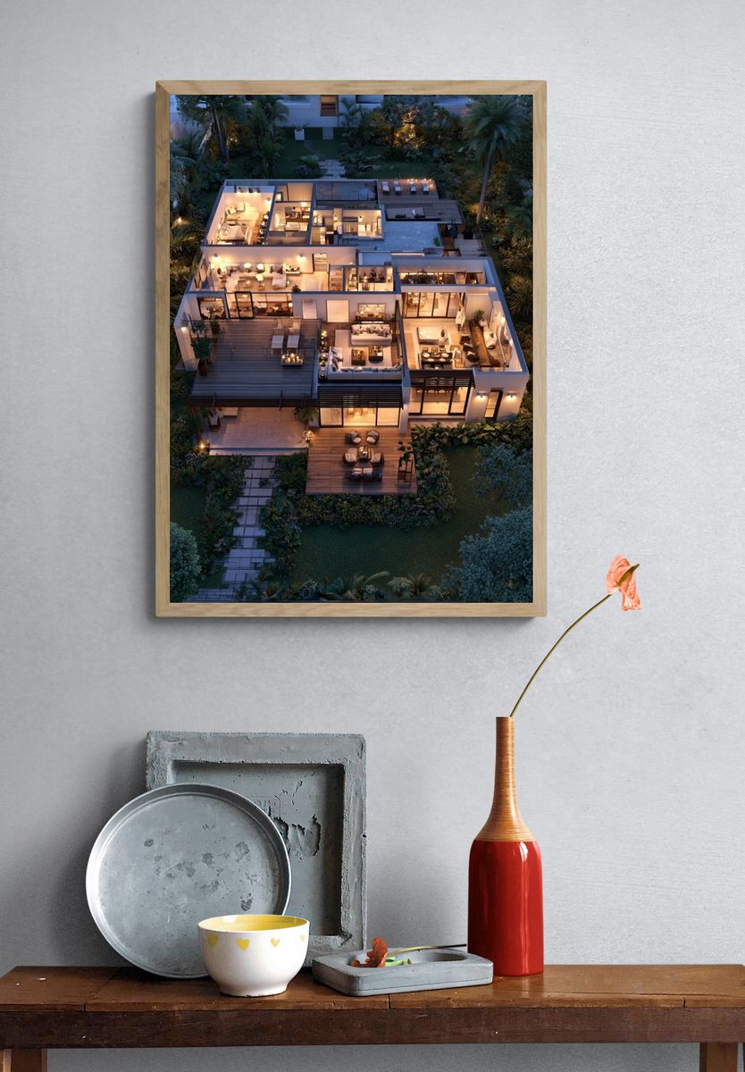 Modern Tropical Villa — Photography Print. — room view 3