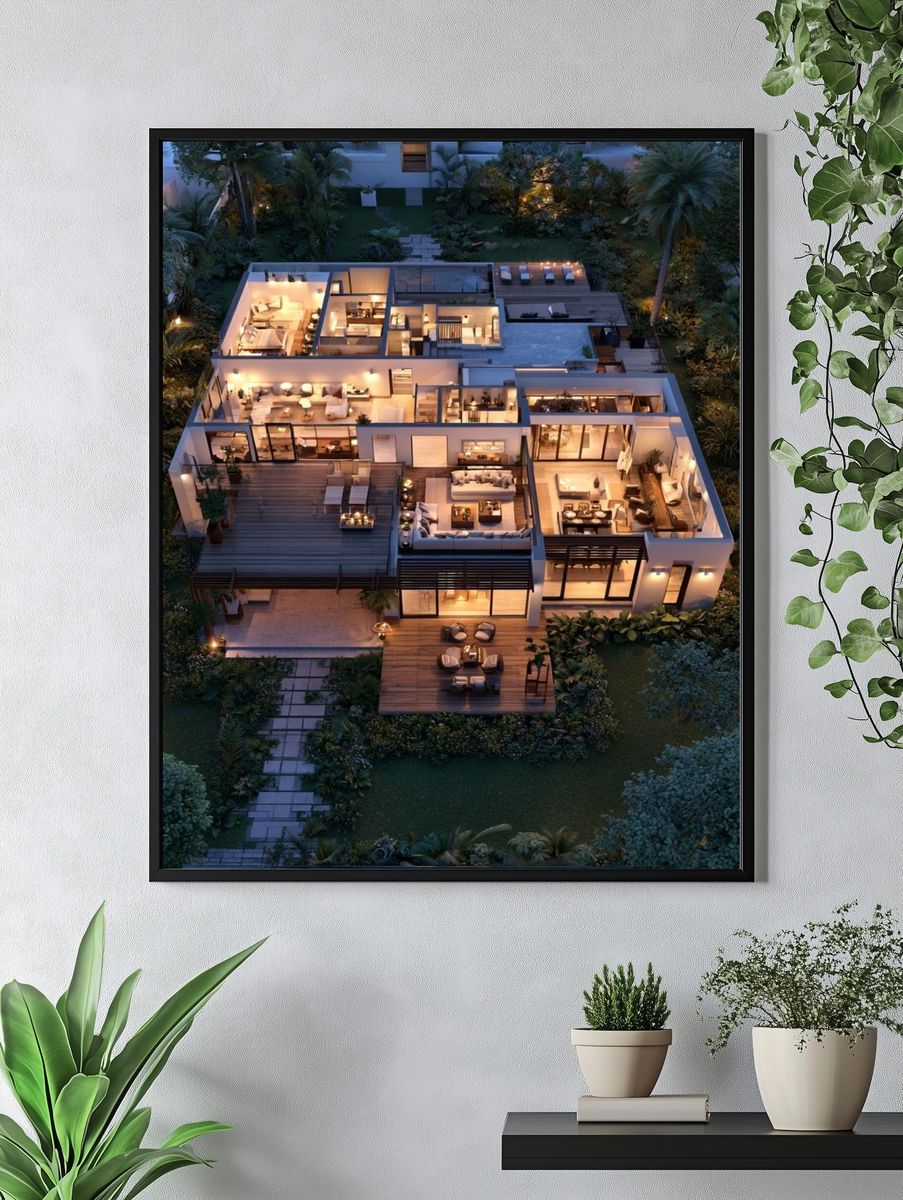 Modern Tropical Villa — Photography Print. — room view 4