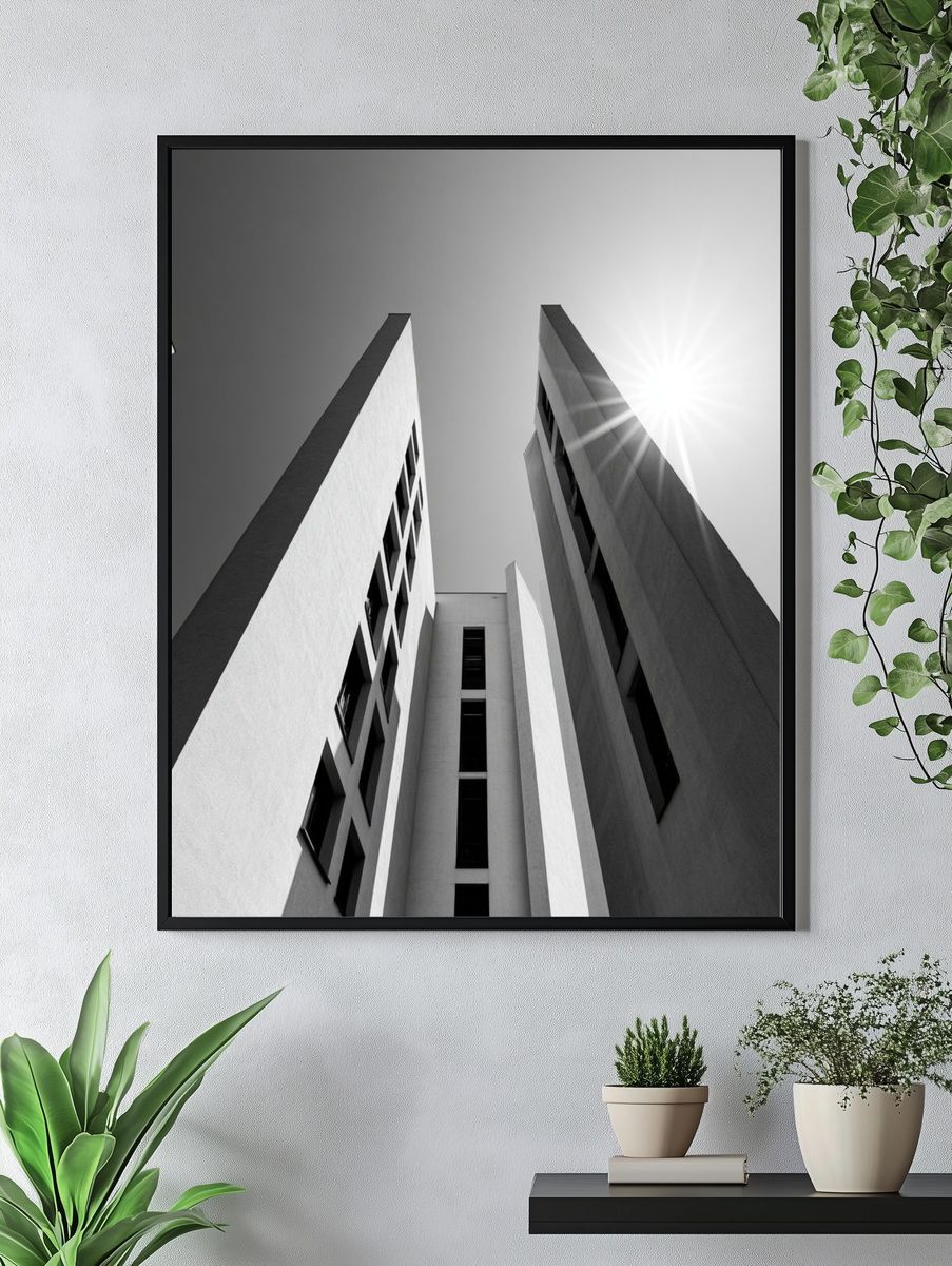 Modern Building Facade Photography Poster. — room view 4