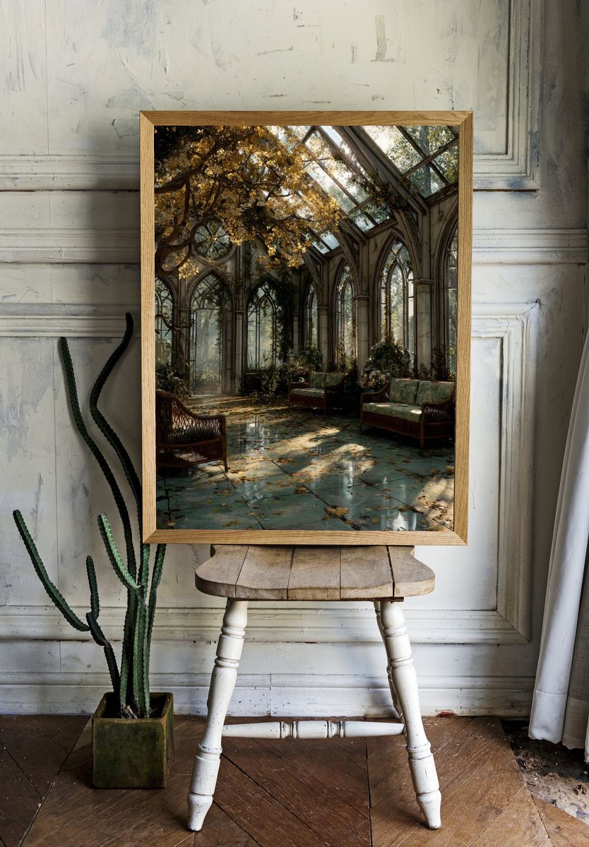 Enchanted Conservatory Interior Print. — room view 1