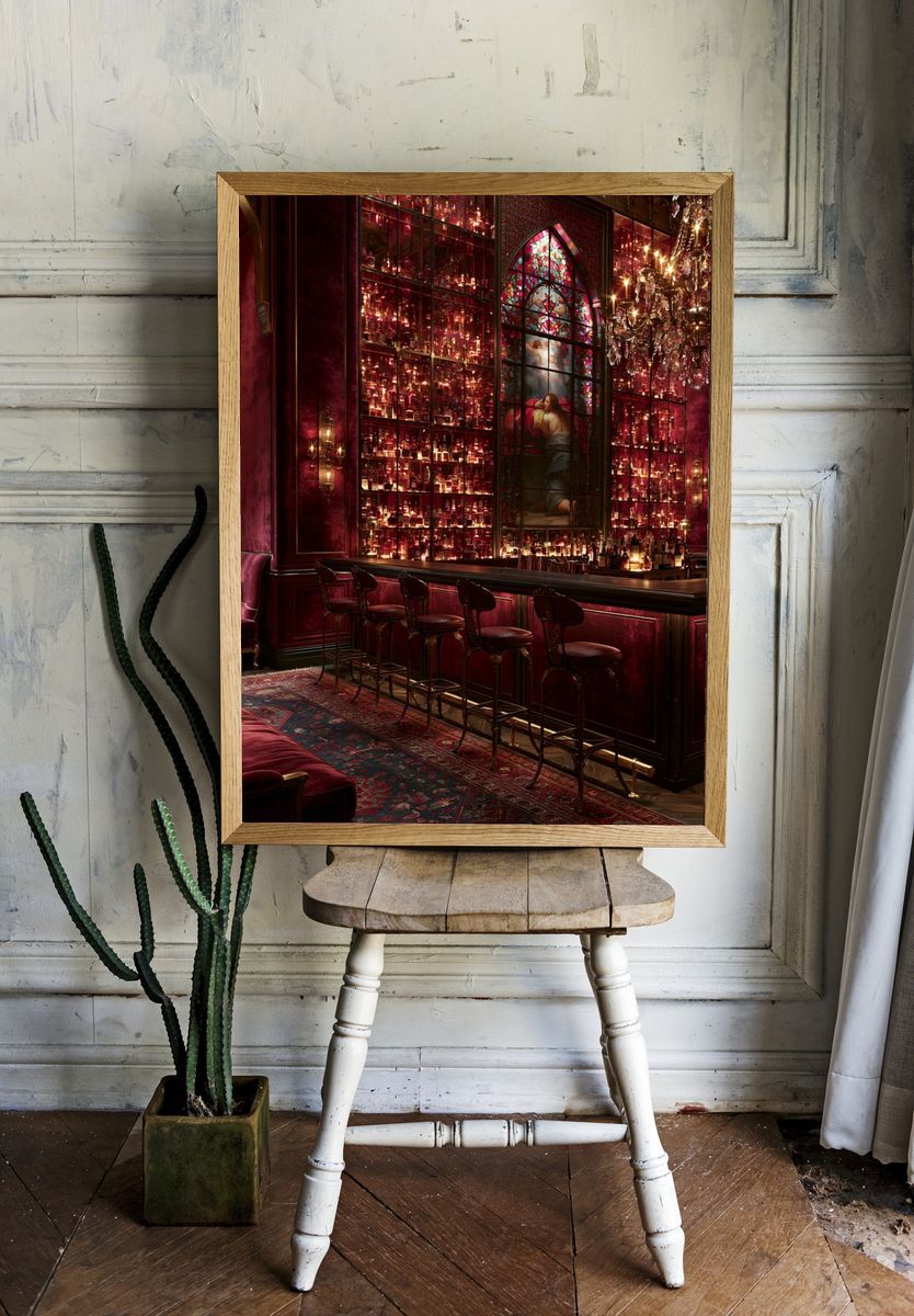 Velvet Baroque Lounge Poster. room preview