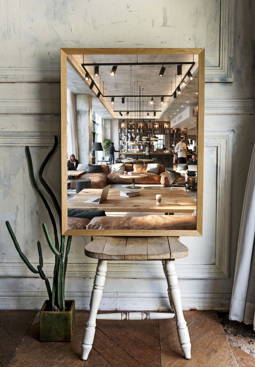 Modern Loft Library Interior Print. — room view 1
