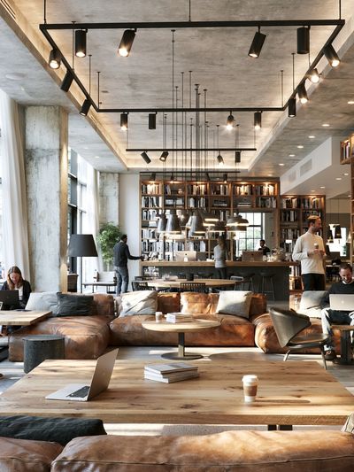 Modern Loft Library Interior Print.