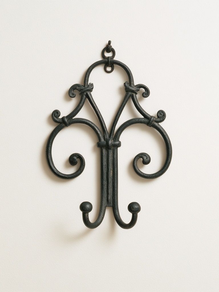 Wrought Iron Wall Hook Poster. poster — architecture art