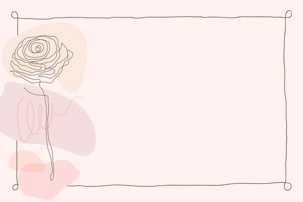 Pink flower frame background feminine. poster — illustration art
