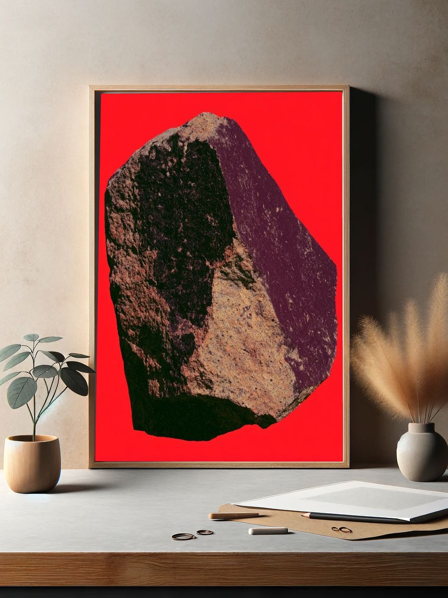 Monolithic Rock Abstract Print. — room view 2