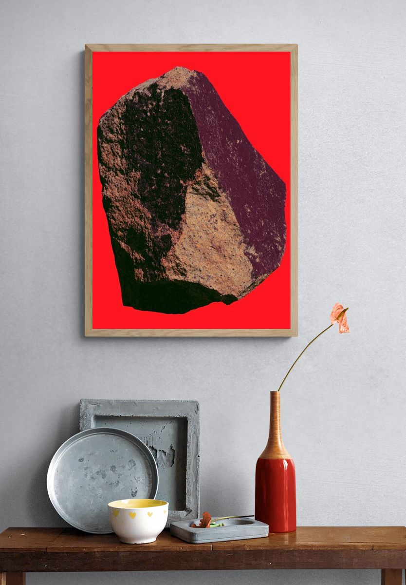 Monolithic Rock Abstract Print. — room view 3