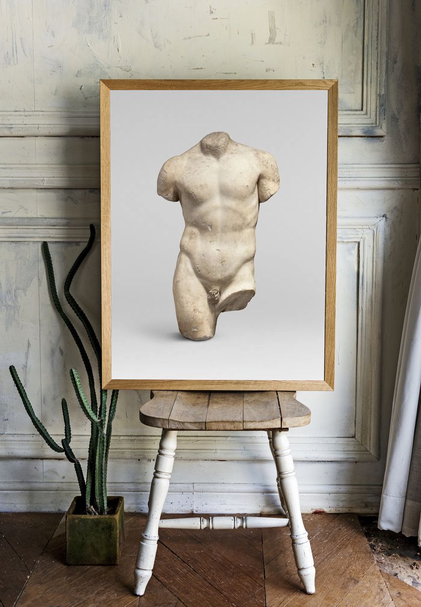 Ancient Greek Torso — Fine Art Print. room preview
