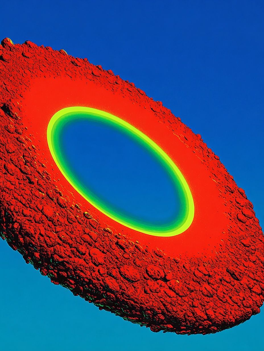 Abstract Red and Green Ring Poster. poster — abstract art