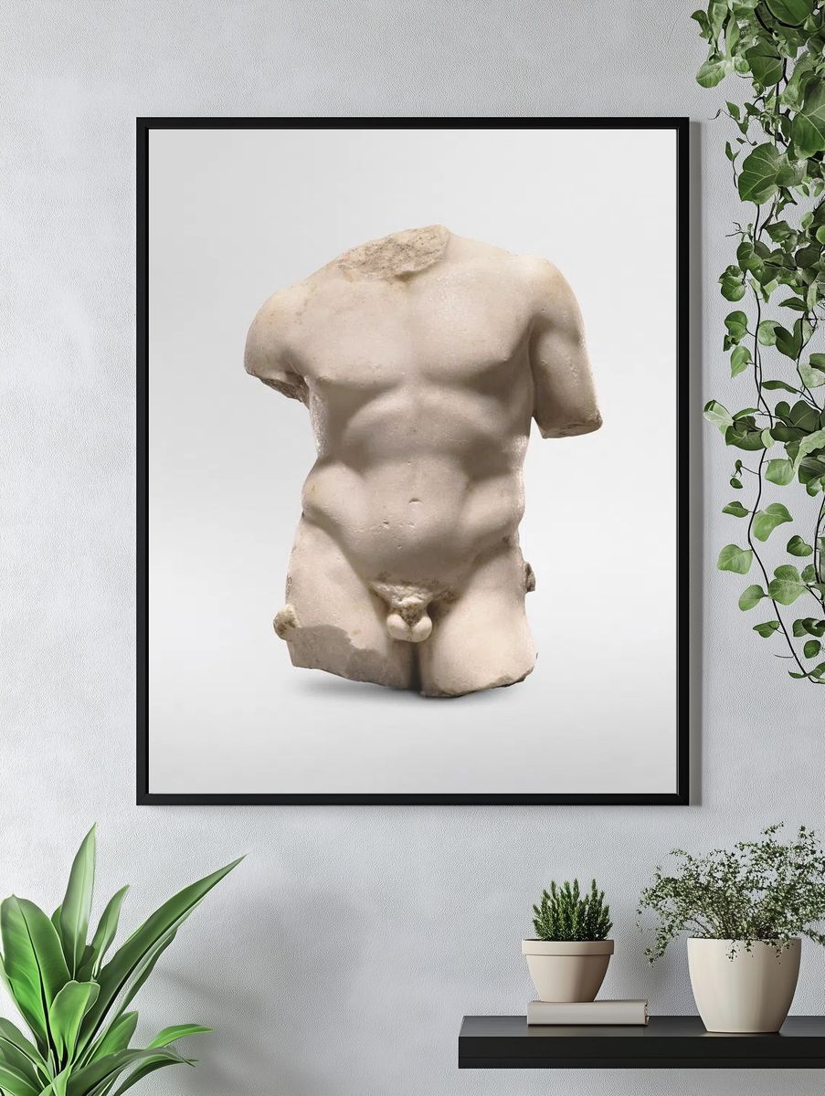 Ancient Greek Torso Sculpture Poster. — room view 4