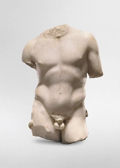 Ancient Greek Torso Sculpture Poster. poster
