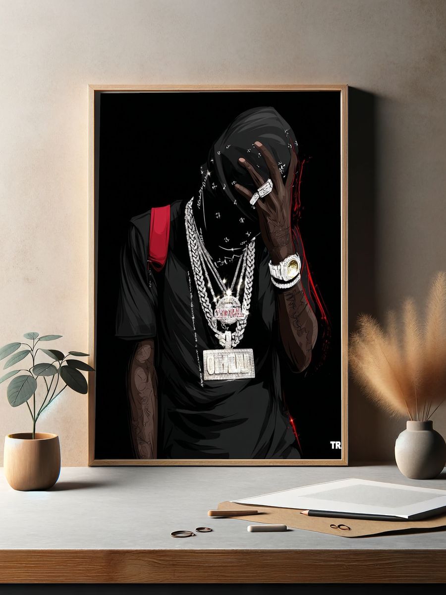 Stylish Rapper — Illustration Print. — room view 2