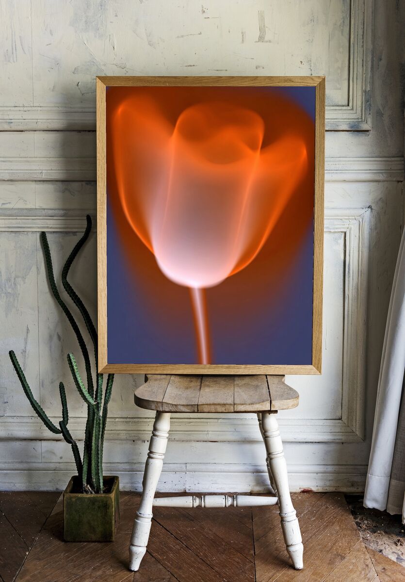 Abstract Rose — Fine Art Print room preview
