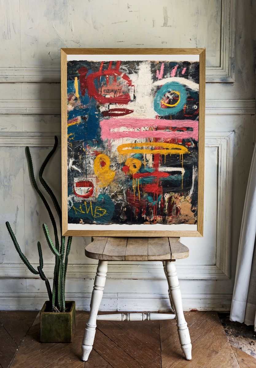 Abstract Expressionist Art Poster. room preview