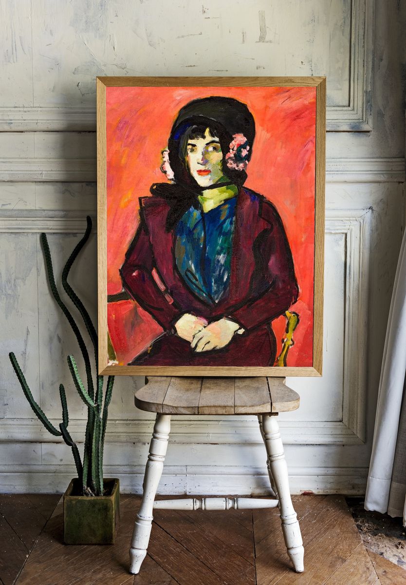 Portrait of a Woman — Expressionism Print room preview