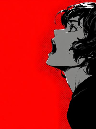 Screaming Girl — Aesthetic Print. poster