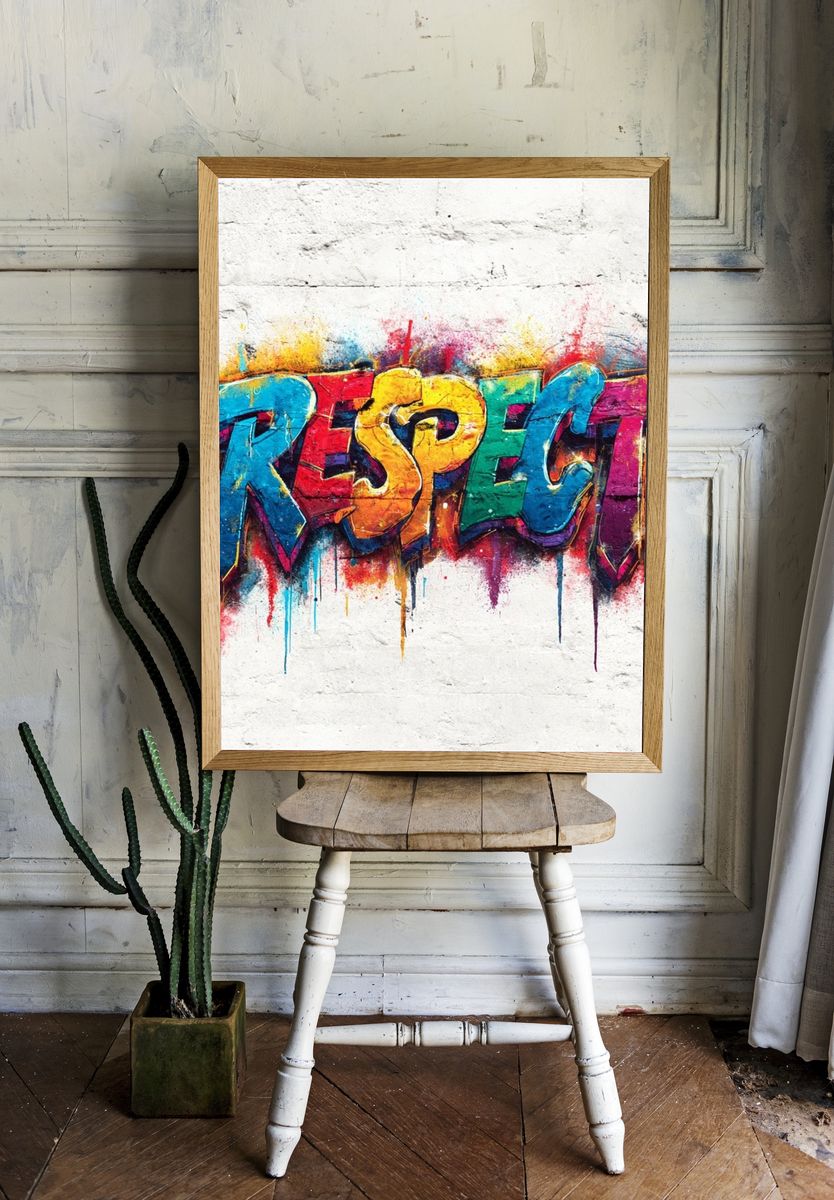 Respect — Street Art Print. — room view 1