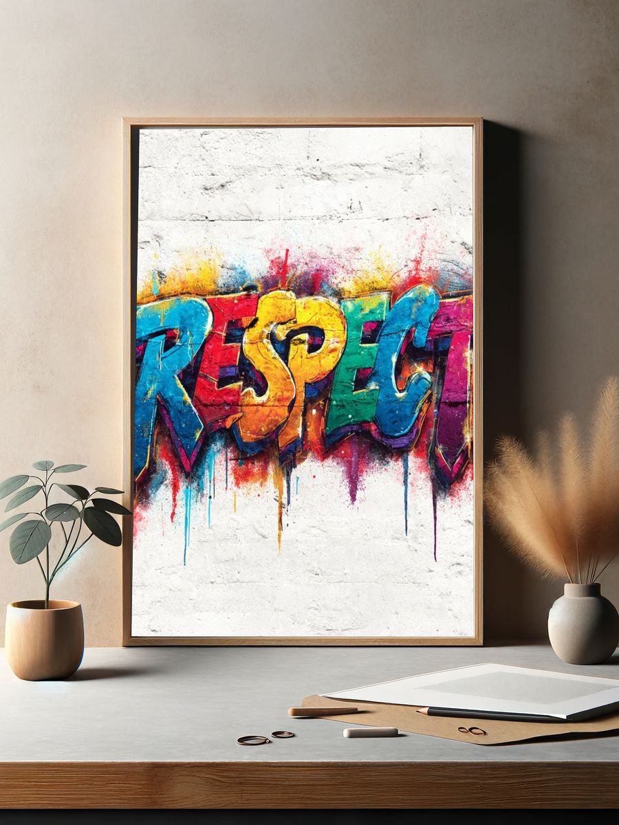 Respect — Street Art Print. — room view 2